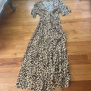 Cheetah print maxi dress from Oysho